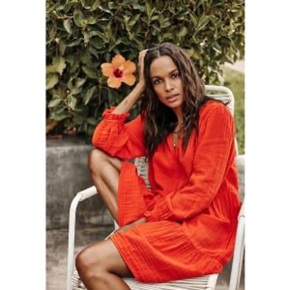 VELVET BY GRAHAM AND SPENCER | boho cotton embroidered dress | size medium